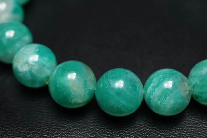11mmアマゾナイトインクォーツブレスレット　ファイナルグレード++　ペルー産