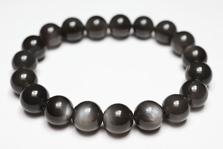 10mmブラックスタームーンストーンブレスレット ファイナルグレード
