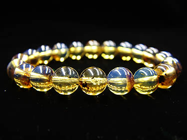 最高級品9mmブルーアンバーブレス6A