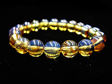 最高級品9mmブルーアンバーブレス6A