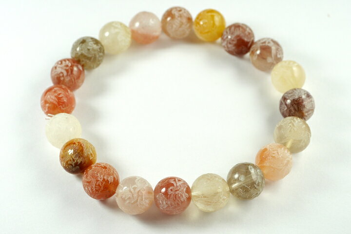 10mmミックスルチル（福禄寿）龍ブレス