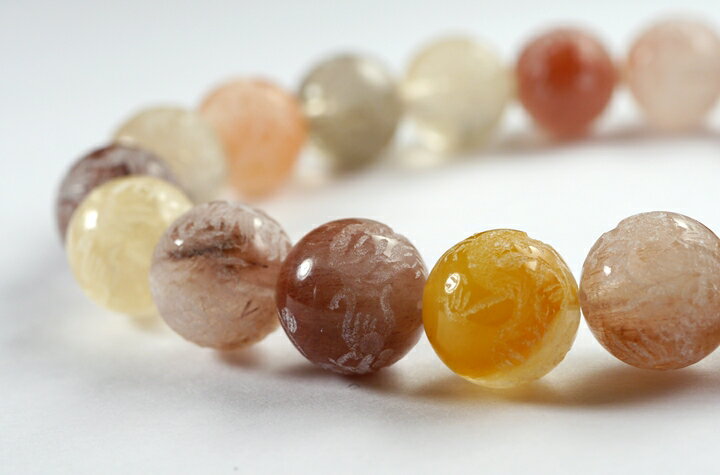 10mmミックスルチル（福禄寿）龍ブレス