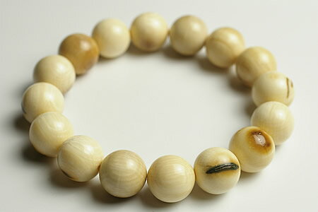 12mmマンモス化石ブレス(黒目)