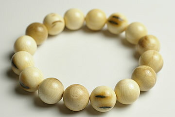 12mmマンモス化石ブレス(黒目)