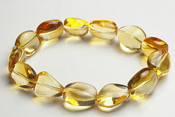 最高級品5A純天然シトリンナゲットブレス