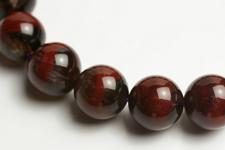 超レア品！12mmレッドファントムアメジストブレスレット　プレミアムグレード