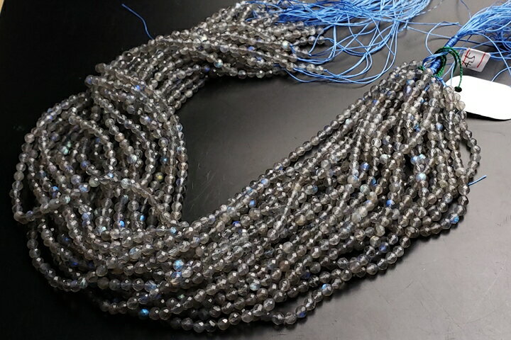 ラブラドライト　マシンカット　連売り39センチ(インド加工)