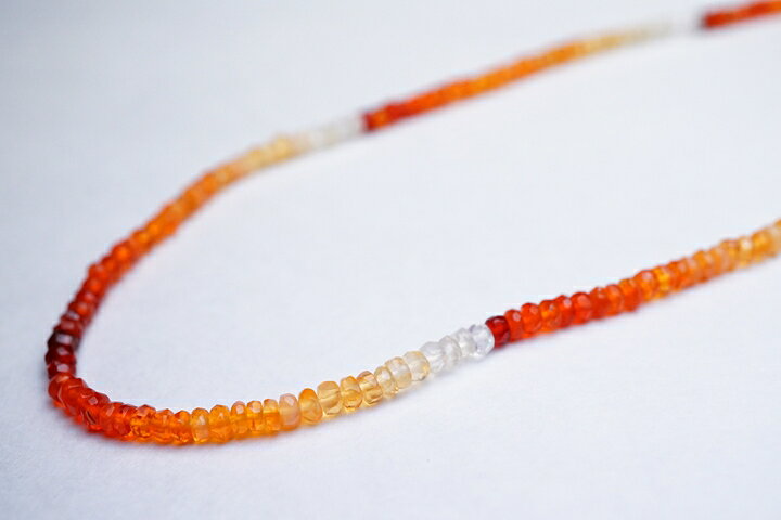 ファイヤーオパール　ボタンカット　連売りビーズ40センチ(インド加工)