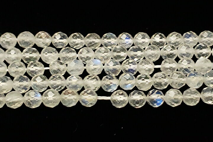 ブルームーンストーン ラウンドカット 連売り40センチ(インド加工)