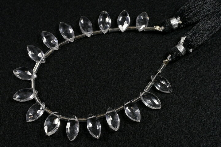 クリスタル　マーキスカット　連売り15センチ(インド加工)