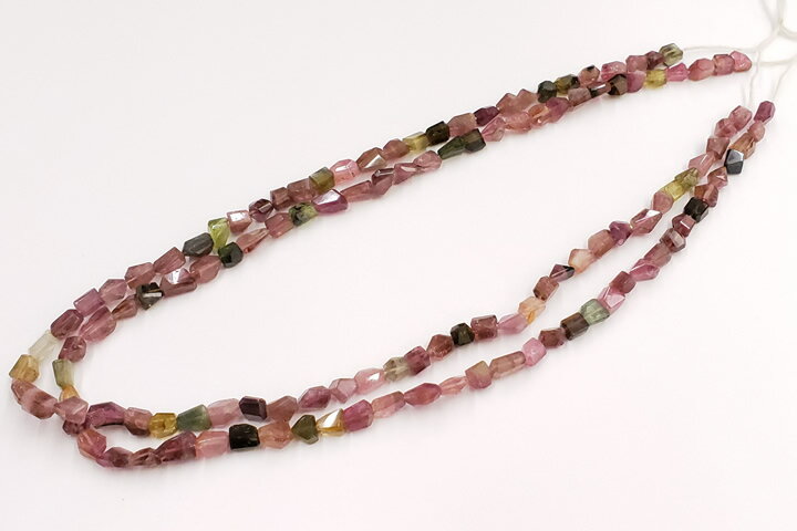 マルチトルマリン　タンブルカット　連売り40センチ(インド加工)