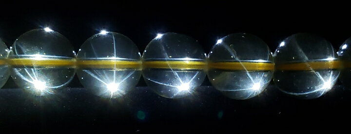 10mmスターグリーンメタモルフォーゼス粒売りビーズ(オウロベルデクォーツ)　ファイナルグレード　超レア品