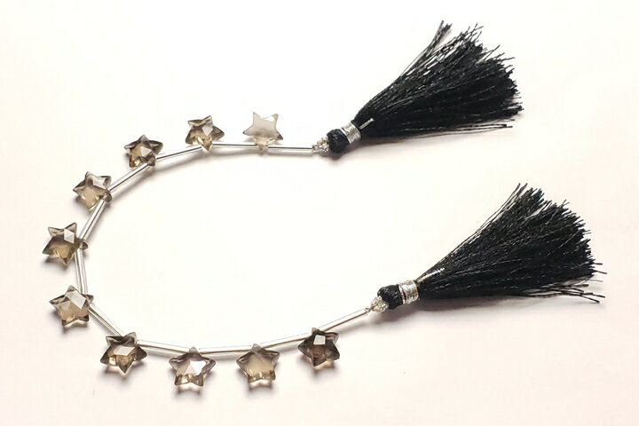 スモーキークォーツ　スターカット　連売り16センチ(インド加工)