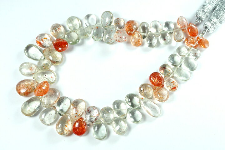 サンストーン　プレーンペア　連売り20センチ(インド加工)