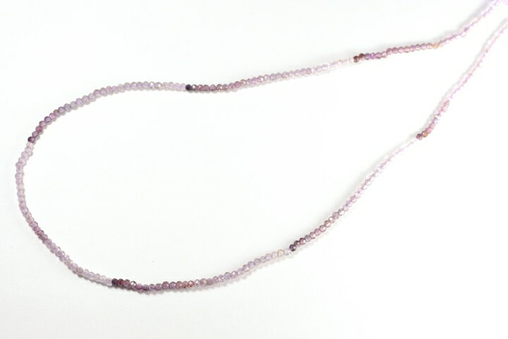 スピネル　パープル　カラーグラデーション　マシンカット　連売り32センチ(インド加工)
