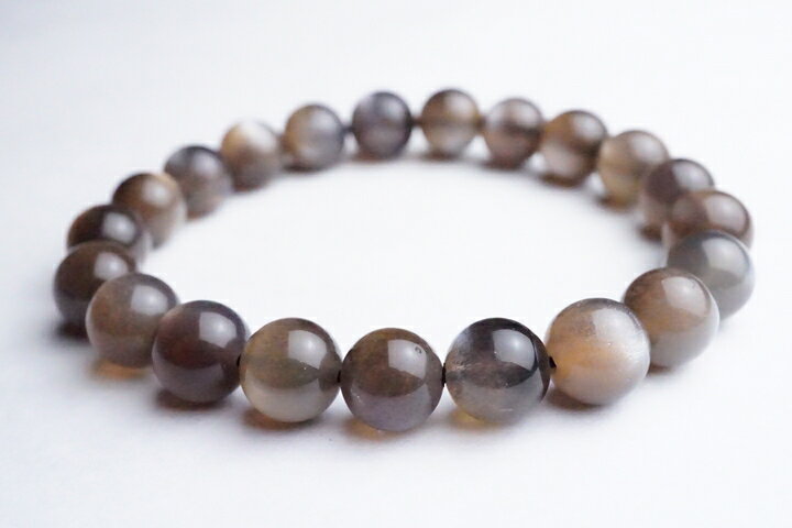 9mmブラックゴールデンサンストーンブレスレット ファイナルグレード++