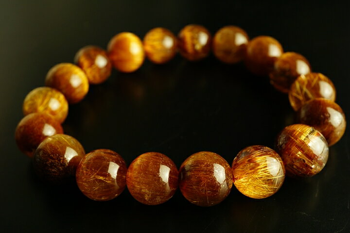 11.5mmオレンジキャッツアイルチルブレスレット ファイナルグレード++