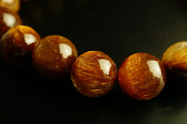 11.5mmオレンジキャッツアイルチルブレスレット ファイナルグレード++