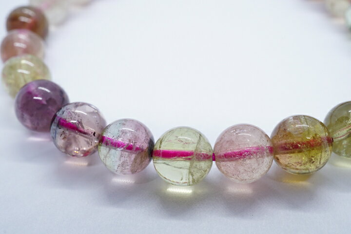 7mmキャンディーカラーマルチトルマリンブレスレット　アフガニスタン産