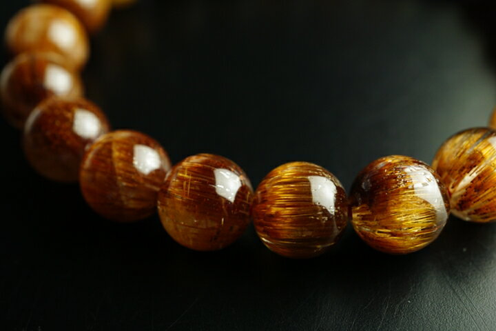 9mmオレンジキャッツアイルチルブレスレット ファイナルグレード