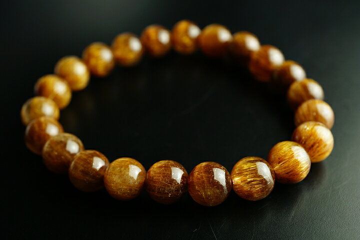 9mmオレンジキャッツアイルチルブレスレット ファイナルグレード