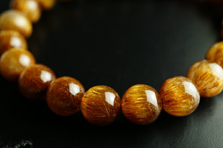 9mmオレンジキャッツアイルチルブレスレット ファイナルグレード