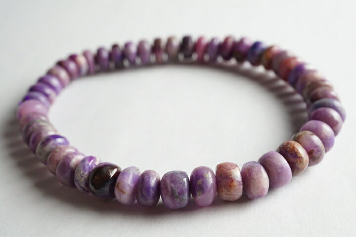 7〜6mmピンクスギライトボタンブレスレット　ファイナルグレード