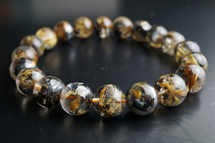 10.5mmキャッツアイ太陽ルチルブレスレット　ファイナルグレード