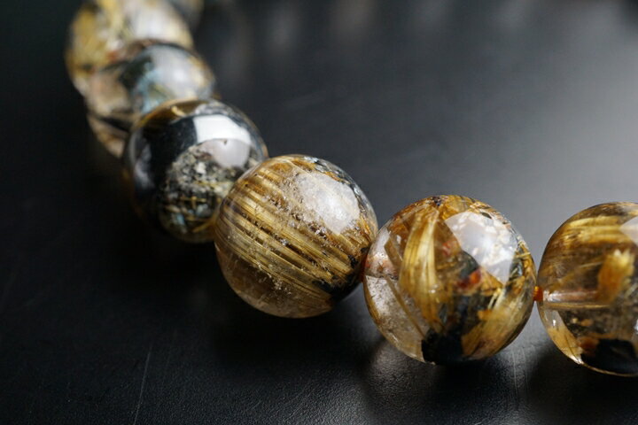 10.5mmキャッツアイ太陽ルチルブレスレット　ファイナルグレード