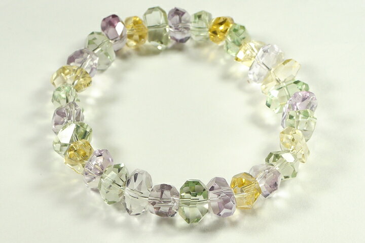 5Aグレードミックスクォーツストーンブリリアントカットブレス