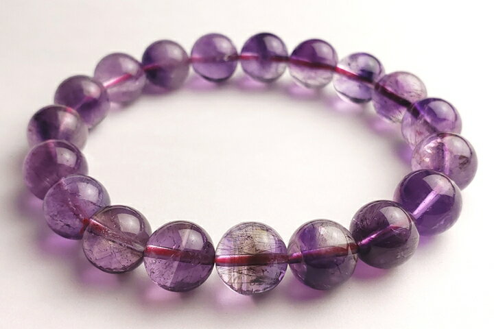 10.5mmブランドバーグアメジストブレスレットプレミアムグレード ナミビ...