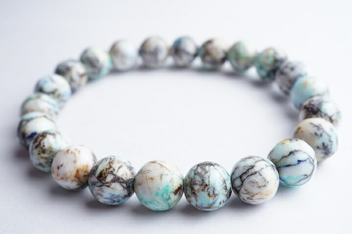 8mmアズライトインバライトブレスレット　ファイナルグレード