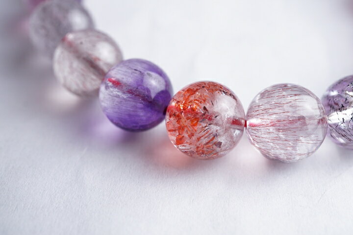 10mm4Aエスピリット・サント産マルチカラーエレスチャルスーパーセブンブレス