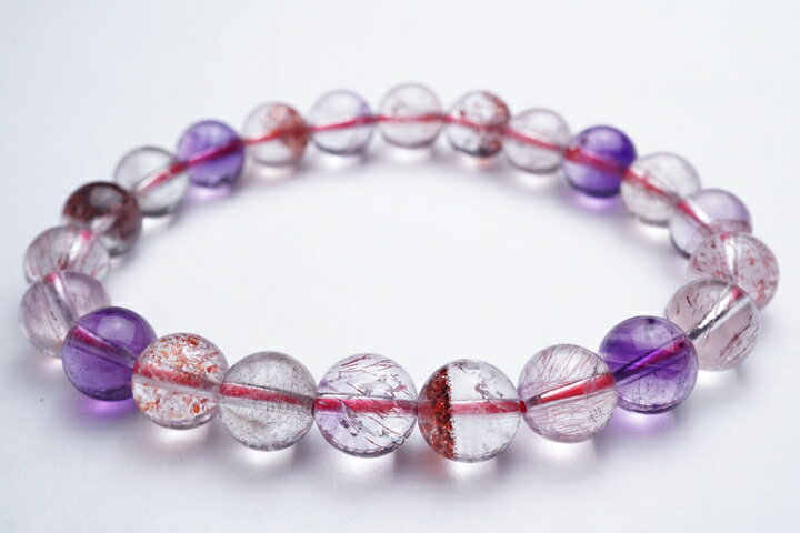 8.5mm4Aエスピリット・サント産マルチカラーエレスチャルスーパーセブンブレスレット