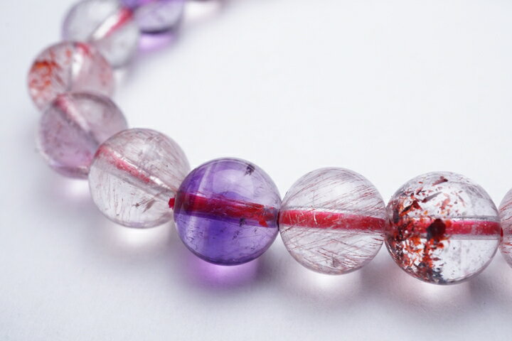 8.5mm4Aエスピリット・サント産マルチカラーエレスチャルスーパーセブンブレスレット