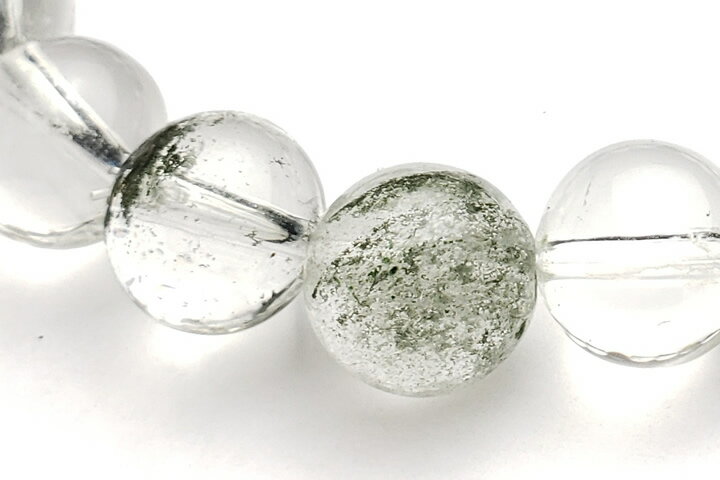 ガーネッシュヒマール産　11mmクローライトインクォーツブレスレット　ファイナルグレード++