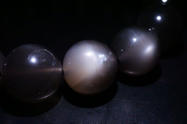 12mmブラックスタームーンストーンブレスレット