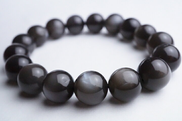 12mmブラックスタームーンストーンブレスレット