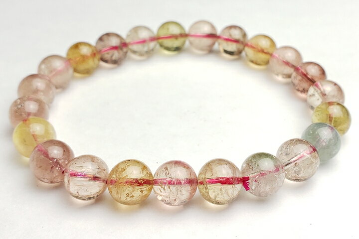 8.5mmキャンディーカラーマルチトルマリンブレスレット　アフガニスタン産