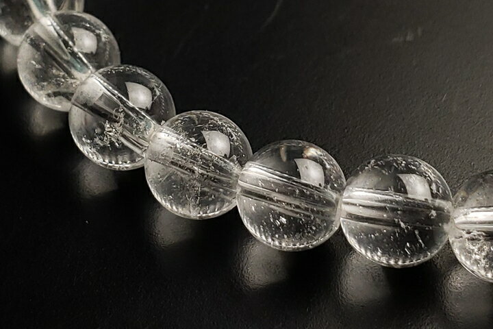 6mmマニカラン水晶ブレスレットファイナルグレード　香港加工品　30玉