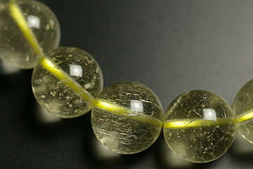 10mmリビアングラスブレス　鑑別書付き　ファイナルグレード++　エジプト産