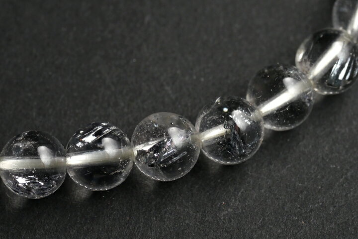 7mm10Aスティブナイトインクォーツブレスレット(輝安鉱入り)ルーマニア産 3