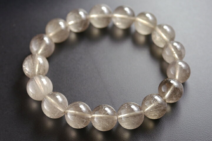 超レア品！12mm乙女水晶ブレスレットルチル入り