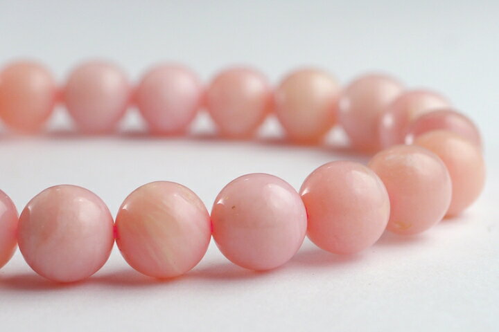 8mmピンクオパールブレスレットファイナルグレード++　ペルー産