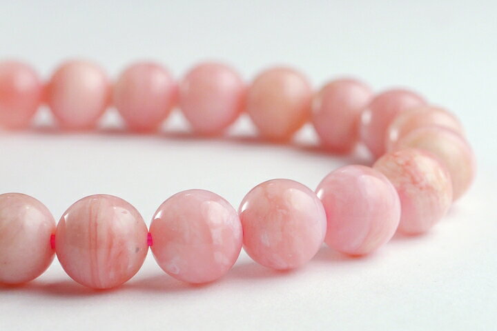 ローズクォーツ　マロンカット　連売り20センチ(インド加工)