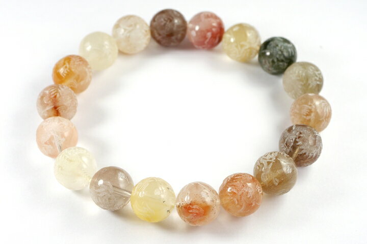 12mmミックスルチル（福禄寿）龍ブレス