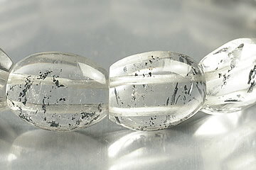 20Aスティブナイト（輝安鉱）インクォーツバングルブレスレット ルーマニア産