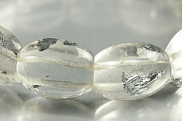 20Aスティブナイト（輝安鉱）インクォーツバングルブレスレット ルーマニア産