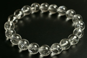 10mm純天然レインボー水晶ブレスレット　ブラジル産20玉