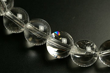 10mm純天然レインボー水晶ブレスレット　ブラジル産20玉